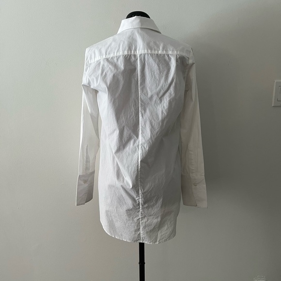 Adam Lippes Womens Stitch Embroidered Button Down Shirt White 2 - Picture 8 of 8